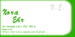 nora ehr business card